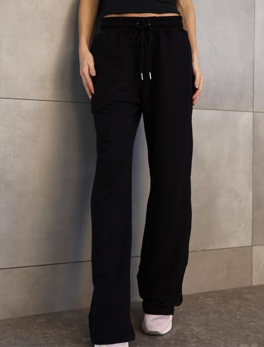 Calça WIDE em moletom | preta